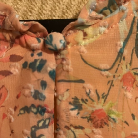 👚Lauren Conrad blouse size M boho Romantic Flowy Sheer - Picture 5 of 10